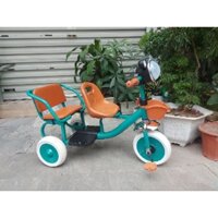 Xe đạp 3 bánh xích lô 2 chỗ ngồi cho bé , xe đạp đôi