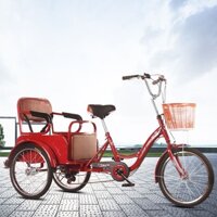 XE ĐẠP BA BÁNH CHO NGƯỜI GIÀ - Ghế chở người phía sau biến đổi thành thùng hàng