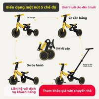 Xe đạp cân bằng cho trẻ em từ 1-3 tuổi, xe đạp trượt cho bé, xe ba bánh có bàn đạp năm trong một