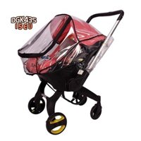 Xe Đạp Cho Bé Che Mưa Thoáng Khí Đôi Dây Kéo Chống Gió Mưa Bao Xe Đẩy Áo Mưa Ghế Ngồi Cho Bé Du Lịch Phụ Kiện Thay Thế