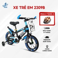 Xe Đạp Địa Hình Bé Trai, Xe Đạp Trẻ Em 2309B Có Bánh Phụ An Toàn 12 Inch - Bảo Hành 12 Tháng