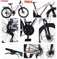 Xe Đạp Địa Hình FM24 - Fornix -Vong bánh 24 - Bảo Hành 12 Tháng - Trắng