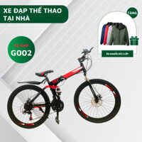 Xe Đạp Địa Hình Gấp Gọn Loại Lớn, Xe Đạp Toàn Thân Dễ Dàng Lắp Đặt Và Di Chuyển - TẶNG ÁO KHOÁC 2 MẶT NGẪU NHIÊN