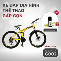 Xe Đạp Địa Hình Gấp Gọn Loại Lớn, Xe Đạp Toàn Thân Dễ Dàng Lắp Đặt Và Di Chuyển -  TẶNG LỌ TINH DẦU SẢ