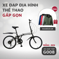 Xe Đạp Địa Hình Gấp Gọn Phù Hợp Cho Trẻ Em Từ 10 Tuổi Trở Lên, Dễ Dàng Lắp Đặt - TẶNG ÁO KHOÁC 2 MẶT NGẪU NHIÊN