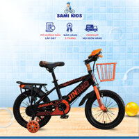 Xe Đạp Địa Hình Trẻ Em JINBAO Cho Bé Trai Kèm Cờ, Giỏ, Mũ Bảo hiểm cho bé từ 2 tuổi-10 tuổi XD1