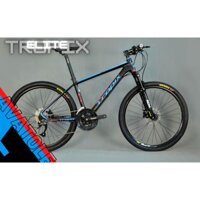 Xe đạp địa hình TROPIX ELITE, Khung sườn hợp kim nhôm 6061, Hệ thống truyền động Shimano 27 Speed, Màu Xanh Dương Đỏ Đen