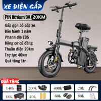 Xe đạp điện gấp gọn G-Force C14 động cơ 400w gấp gọn bỏ cốp tiện lợi đi học đi du lịch. BH 12 tháng