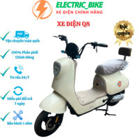 Xe đạp điện mini Q8 bản nâng cấp 2024, Xe điện cao cấp cho mọi lứa tuổi, Phanh đĩa, Động cơ 500W BH chính hãng 1 năm