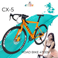 Xe Đạp Đua Road Bike 4TEEN CX-5 Khung Nhôm Cao Cấp Bảo Hành 6 Năm Tặng Kèm Chắn Bùn Trước Sau