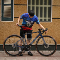 Xe Đạp Đua Road Carbon T800 NESTO WOLF Trục Rỗng, Đùi Đĩa, Bộ Chuyển Động SHIMANO Sora R3000, Dây Âm Sườn, Phanh Củ Dầu