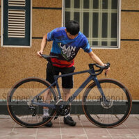 Xe Đạp Đua Road Carbon T800 NESTO WOLF Trục Rỗng, Đùi Đĩa, Bộ Chuyển Động SHIMANO Sora R3000, Dây Âm Sườn, Phanh Củ Dầu