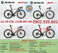 XE ĐẠP ĐUA SAVA EX7 PRO SHIMANO 105 R7000 size 47 & 49
