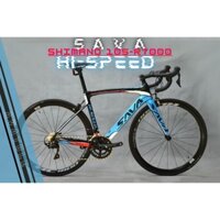 Xe đạp đua Sava Hi-Speed, Khung sườn Sợi carbon TORAY T800 - Japan, Bộ Group Shimano 105 - R7000 Japan via, Màu xanh đen