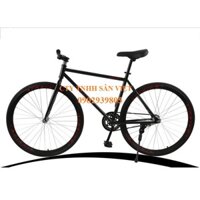 Xe đạp Fixed Gear đen xe đạp không phanh