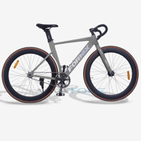 Xe đạp Fixed Gear Fornix BF100, Khung sườn hợp kim nhôm không mối hàn, Vành nhôm cao 5cm, Màu xám