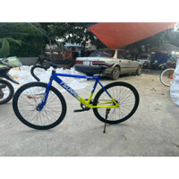 xe đạp Fixed gear mix màu vàng xanh Tsunami (tặng kèm strap và đồ lắp)
