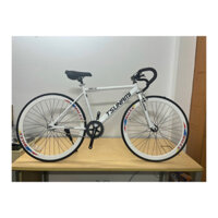 Xe Đạp Fixed Gear & Single Speed. Trắng - Vành Trắng.(Tặng Strap)