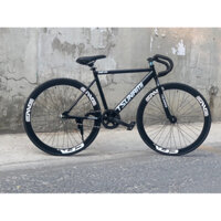 Xe Đạp Fixed Gear & Single Speed. Đen bóng - Vành Đen 4 Phân(Tặng Strap)
