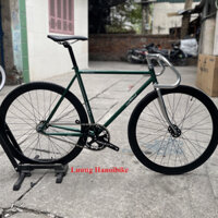 Xe đạp Fixed Gear Song Friend kiểu Vintage xanh lá