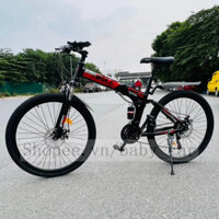 Xe Đạp Gấp Địa Hình BULL BDH02 Mẫu 2024 Khung Hợp Kim Thép, Sơn Tĩnh Điện, Bộ Đề Shimano 21 Tốc Độ, Vành Thép 26inch