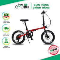 Xe Đạp Gấp Fornix F160 Khung Thép Vòng Bánh 16 inch Bộ Truyền Động 8 Tốc 1 Đĩa 8 Líp