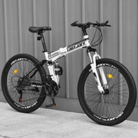 Xe đạp gấp gọn Laux Jack 26 inch, xe đạp thể thao có giảm sóc, phanh đĩa, giảm trấn trước sau