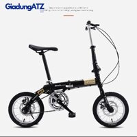 Xe đap gấp gọn SANHEM, 14 - 16inch, 6 tốc độ, khung cacbon siêu nhẹ, 2 phanh đĩa, phù hợp cho bé từ 10t - re0740