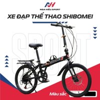 Xe đạp gấp Shibomei bánh 20inch, có chắn bùn và ghế ngồi sau - xe đạp số siêu nhẹ, tiện lợi -Kèm video, hình ảnh thực tế