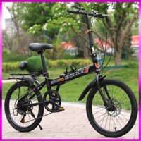 Xe đạp gấp Shibomei bánh 20inch, có chắn bùn và ghế ngồi sau , xe đạp số siêu nhẹ, tiện lợi ,Kèm video, ảnh thực tế .