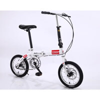 Xe đạp gấp siêu nhẹ Sanhema 14 inch gấp gọn dành cho người lớn, trẻ em, học sinh, nam và nữ
