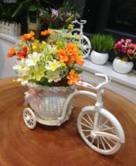 Xe đạp giỏ hoa bốn mùa