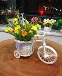 Xe đạp giỏ hoa để bàn
