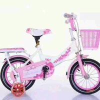 Xe đạp hoa hồng cho bé từ 2 đến 7 tuổi (12-14-16 inh)
