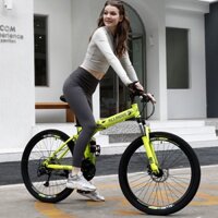 Xe Đạp Leo Núi Gấp Xe Đạp Địa Hình Thay Đổi Tốc Độ 24 Inch Đi Làm Đua Người Lớn Người Lớn Học Sinh Nữ Nam