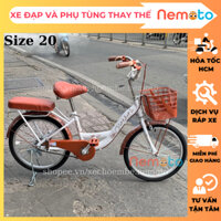 Xe Đạp Mini Bé Gái 8 tuổi trở lên SIZE 20 Hàng Việt Nhật Cứng Cáp Chắc Chắn