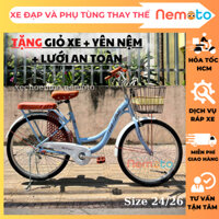 Xe Đạp Mini Cho Nữ - Hàng Việt Nam Chính Hãng Việt Nhật Size 24-26in (Hello)