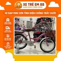 Xe Đạp Mini Trẻ Em, Sơn Tỉnh Điện Chống Trầy Xước, Giỏ Đựng Tiện Lợi, Lốp Xe Bám Đường, Size Từ 20-24 inch