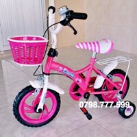 xe đạp nhựa Chợ Lớn 14inch màu hồng bé gái