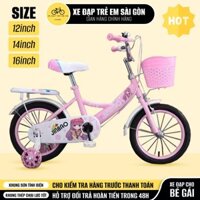Xe đạp Nữ trẻ em Jinbao  12-14-16 inch xinh xắn