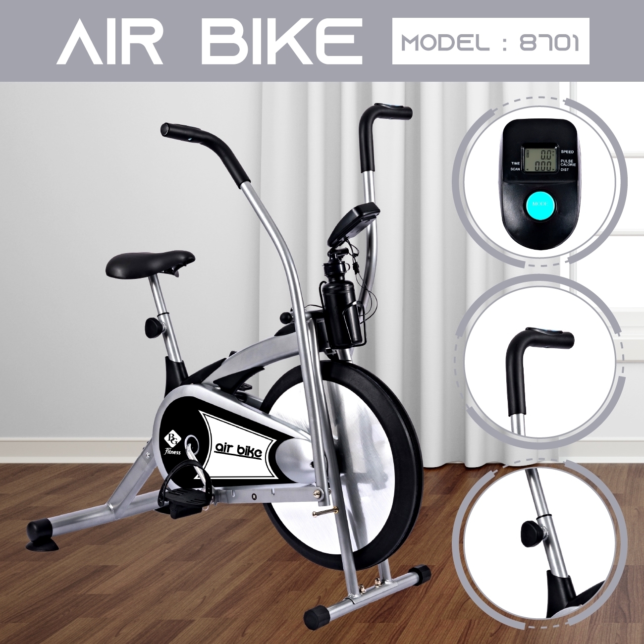 Xe đạp tập thể dục tại nhà Air bike 8701 2020