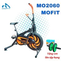 Xe đạp tập thể dục trong nhà, Xe đạp tập thể dục toàn thân, màu cam đen MO-2060 Chính Hãng MOFIT