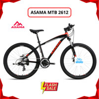 Xe Đạp Thể Thao Asama MTB 2612. Tặng Kèm Lục Giác, Chắn Bùn, Bình Nước, Giá Đỡ Bình Nước, Dầu Tra Xích Cao Cấp