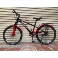 xe đạp thể thao cho học sinh có gác baga phanh đĩa có giảm xóc có đủ size 20 22 24 inch từ 8 đến16 tuổi