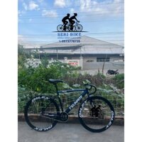 Xe Đạp Thể Thao Fix Gear Và Single Tsunami Xanh Đổi Màu Bản Khung Thép Kèm Phanh Tay Và Sên Đậu (Kèm Dây Strap, Đồ Lắp)