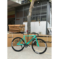 xe đạp thể thao Fixed Gear & Single Tsunami màu xanh ngọc ( Tặng kèm đồ lắp)