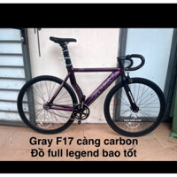 xe đạp thể thao fixed gear Gray F17 Real ( tặng nhiều đồ nhất )