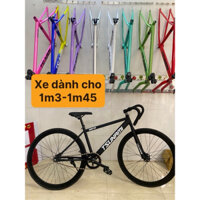 Xe đạp thể thao single speed & fixed gear tsunami size nhỏ full đen