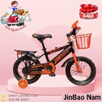 Xe đạp thể thao trẻ em JINBAO có giỏ và gác ba ga size 12-20inch cho bé 3 tuổi đến 15 tuổi