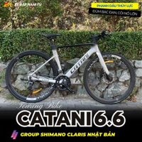 XE ĐẠP TOURING CATANI CA 6.6 - KHUNG ĐÚC NGUYÊN KHỐI, GROUP SHIMANO CLARIS, PHANH DẦU, CỐI NỔ LỚN